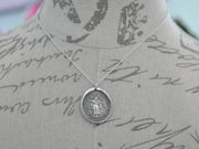 guardian angels wax seal necklace