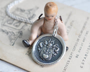 heart wax seal necklace