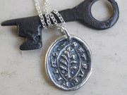 evergreen wax seal pendant