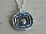 world globe wax seal pendant