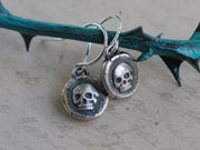 skull wax seal earrings