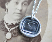 comet wax seal necklace