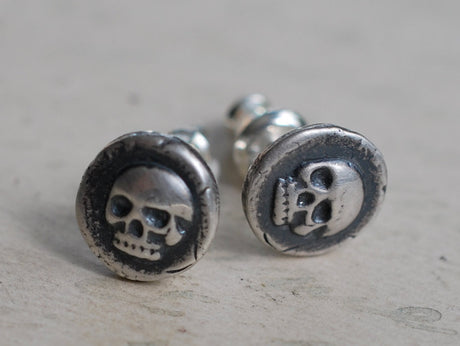 skull stud earrings