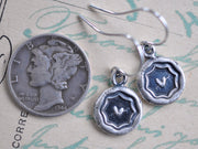 heart wax seal earrings - wax seal jewelry