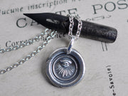 eye wax seal necklace