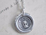 hourglass wax seal pendant