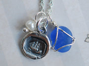 sea glass charm necklace