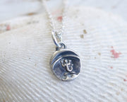 tiny mermaid wax seal pendant