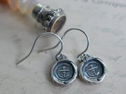 sterling silver anchor earrings