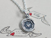 heart wax seal necklace