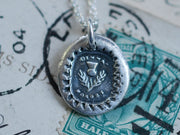 scottish thistle wax seal pendant