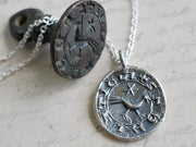 crow wax seal pendant