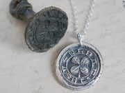 four leaf clover wax seal jewelry