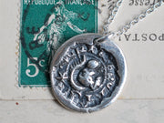 squirrel wax seal necklace
