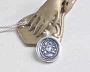 lovebirds wax seal necklace