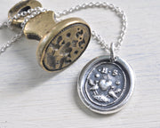 lovebirds wax seal jewelry