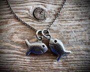 swimming fish necklace pendant - yummy fish jewelry