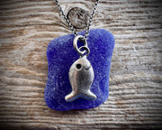 swimming fish necklace pendant - yummy fish jewelry