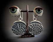 spider web dangle earrings - interesting wax seal jewelry