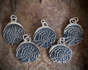 spider web wax seal necklace - interesting wax seal jewelry