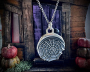 spider web wax seal necklace - interesting wax seal jewelry