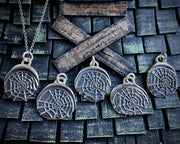 spider web wax seal necklace - interesting wax seal jewelry
