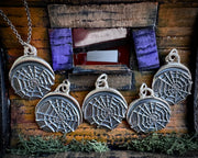 spider web wax seal necklace - interesting wax seal jewelry