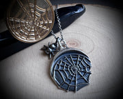 spider web wax seal necklace - interesting wax seal jewelry