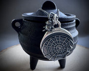 spider web wax seal necklace - interesting wax seal jewelry