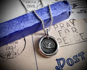 dove wax seal necklace - PEACE - wax seal jewelry