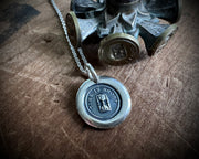 hourglass wax seal necklace - time is short - wax seal jewelry