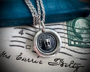 hourglass wax seal necklace - time is short - wax seal jewelry