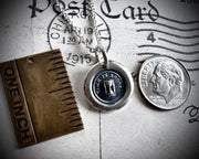 hourglass wax seal necklace - time is short - wax seal jewelry