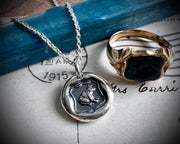 frog prince pendant - frog princess - wax seal jewelry