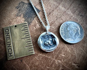 frog prince pendant - frog princess - wax seal jewelry