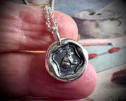 frog prince pendant - frog princess - wax seal jewelry