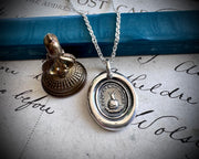 snail wax seal necklace pendant - allways at home - wax seal jewelry