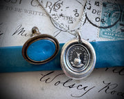 snail wax seal necklace pendant - allways at home - wax seal jewelry