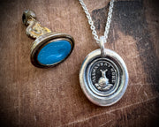 snail wax seal necklace pendant - allways at home - wax seal jewelry