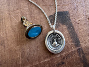 snail wax seal necklace pendant - allways at home - wax seal jewelry