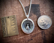 snail wax seal necklace pendant - allways at home - wax seal jewelry