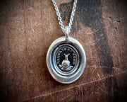 snail wax seal necklace pendant - allways at home - wax seal jewelry