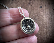 snail wax seal necklace pendant - allways at home - wax seal jewelry