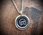 elephant wax seal necklace - believe in yourself - wax seal jewelry