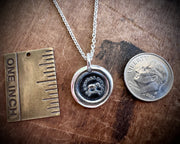 elephant wax seal necklace - believe in yourself - wax seal jewelry