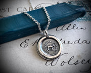 elephant wax seal necklace - believe in yourself - wax seal jewelry