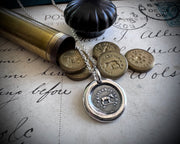 elephant wax seal necklace - believe in yourself - wax seal jewelry