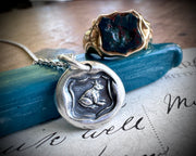 frog prince pendant - frog princess - wax seal jewelry