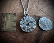 medieval crow intaglio wax seal pendant - rustic wax seal jewelry