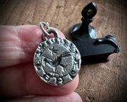 medieval crow intaglio wax seal pendant - rustic wax seal jewelry